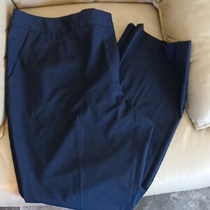 Halogen Navy Straight-Leg Trousers Tall With Pockets